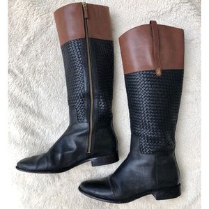 Black and Brown Cole Haan Equestrian Style Boots Size 8